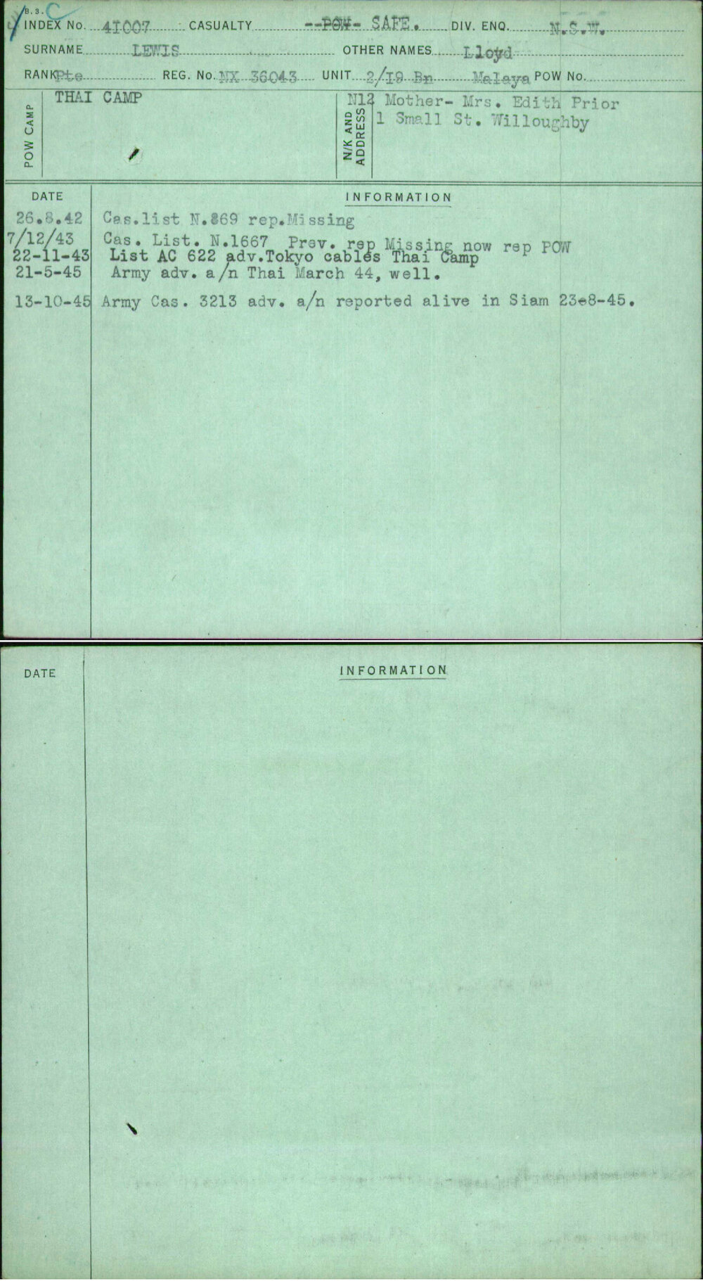 Lewis, Lloyd, NX36043