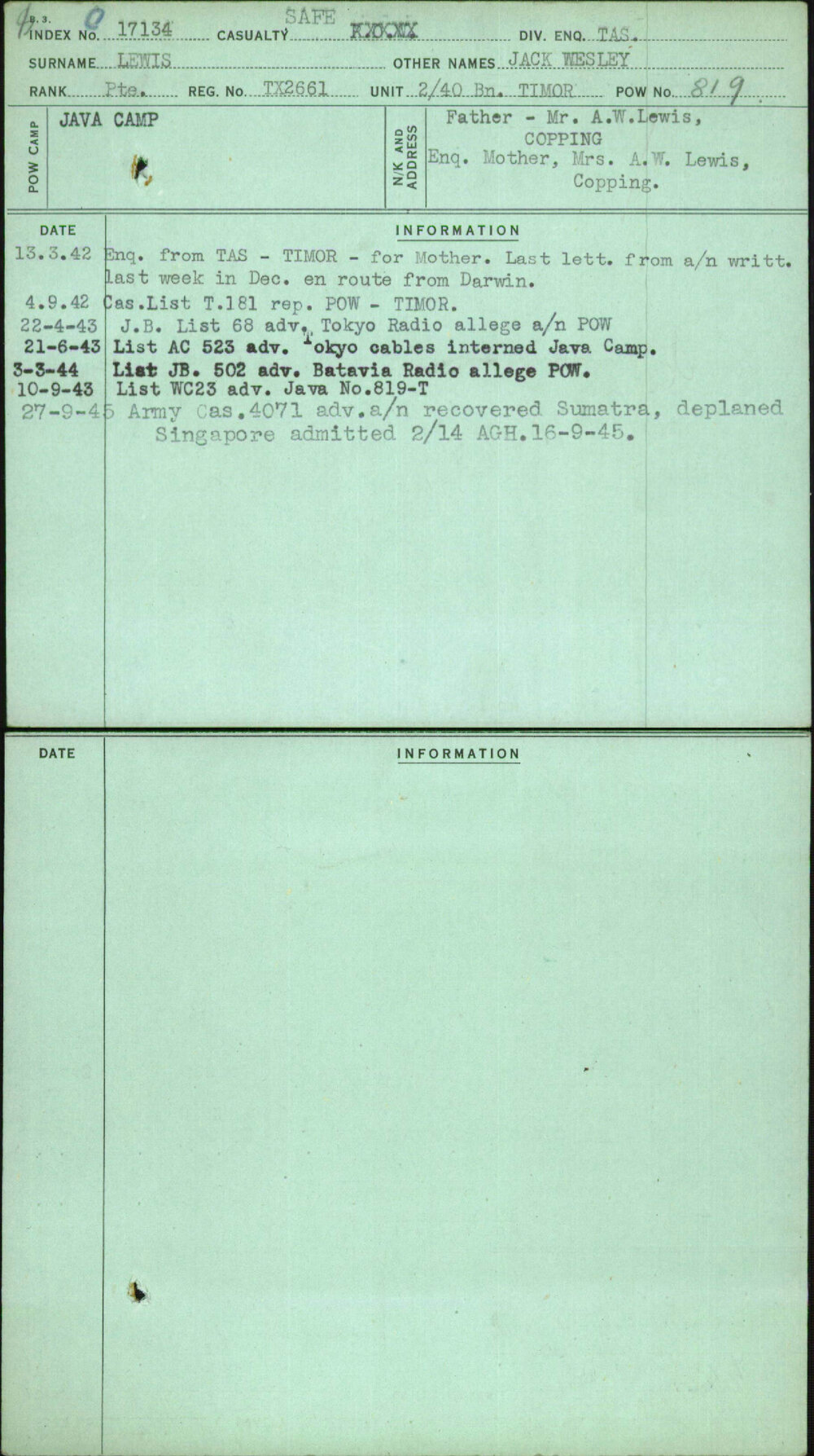 Lewis, Jack Wesley, TX2661