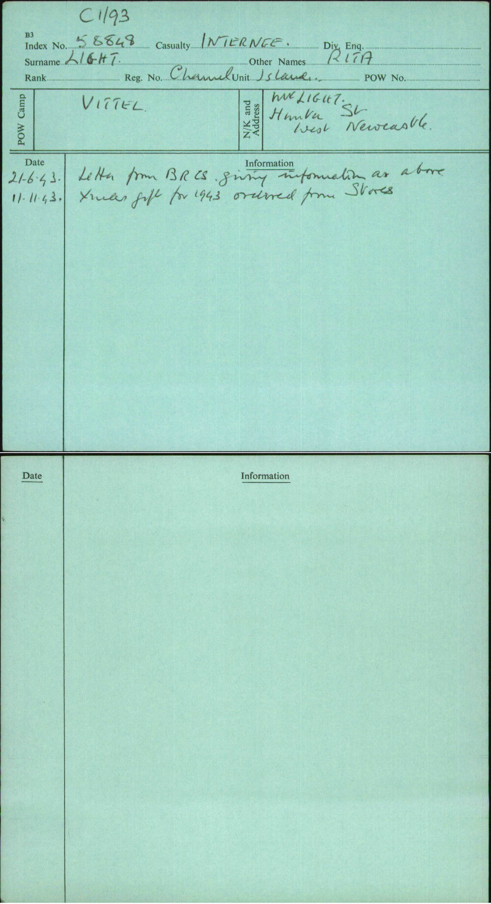 Light, Rita, Channel