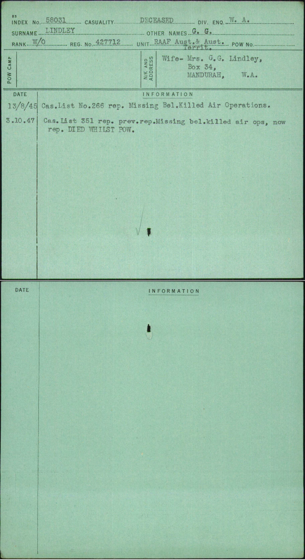 Lindley, G G, 427712