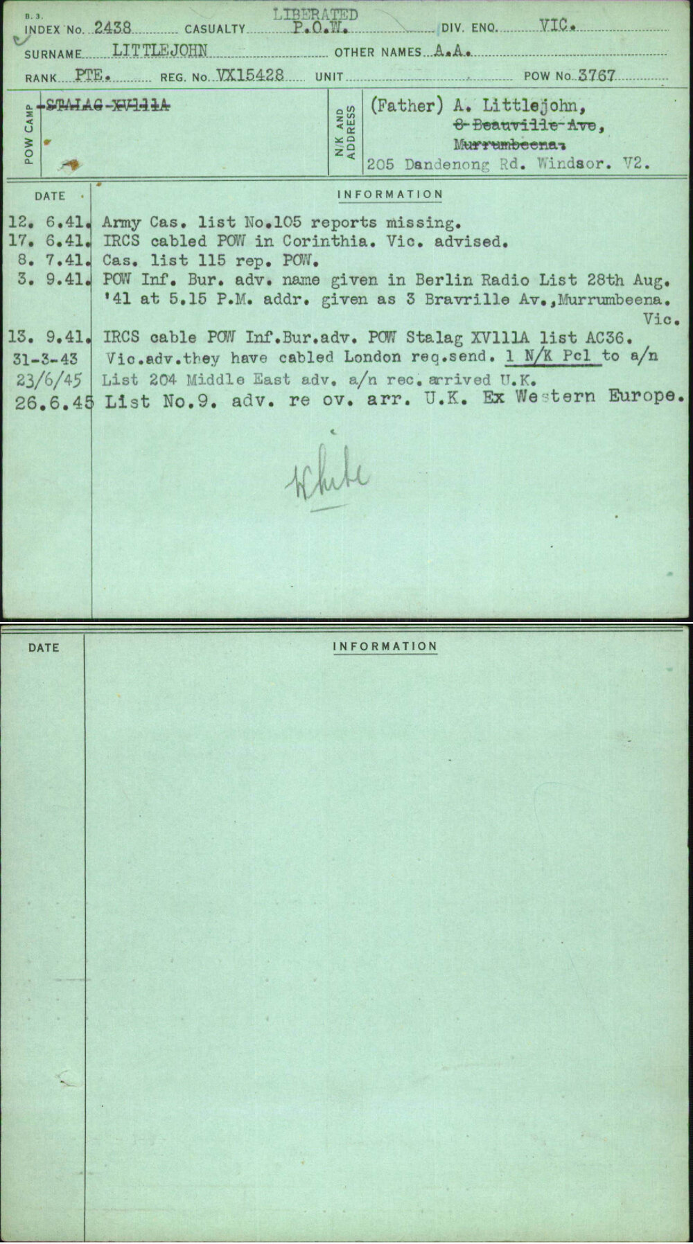 Littlejohn, A A, VX15428