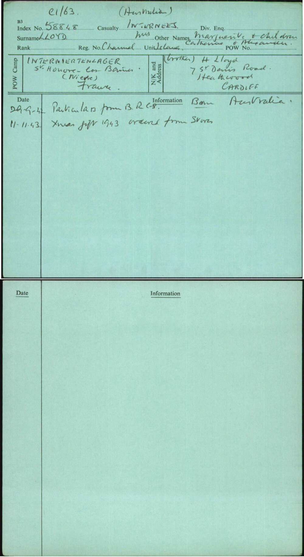Lloyd, M &amp; Children, Channel