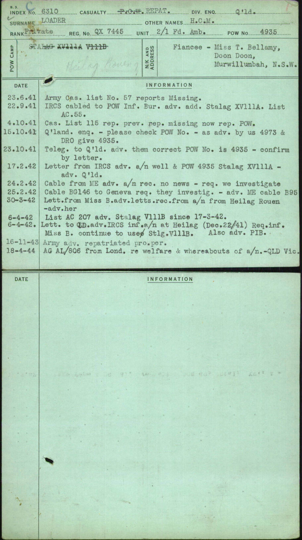 Loader, H C M, QX7445