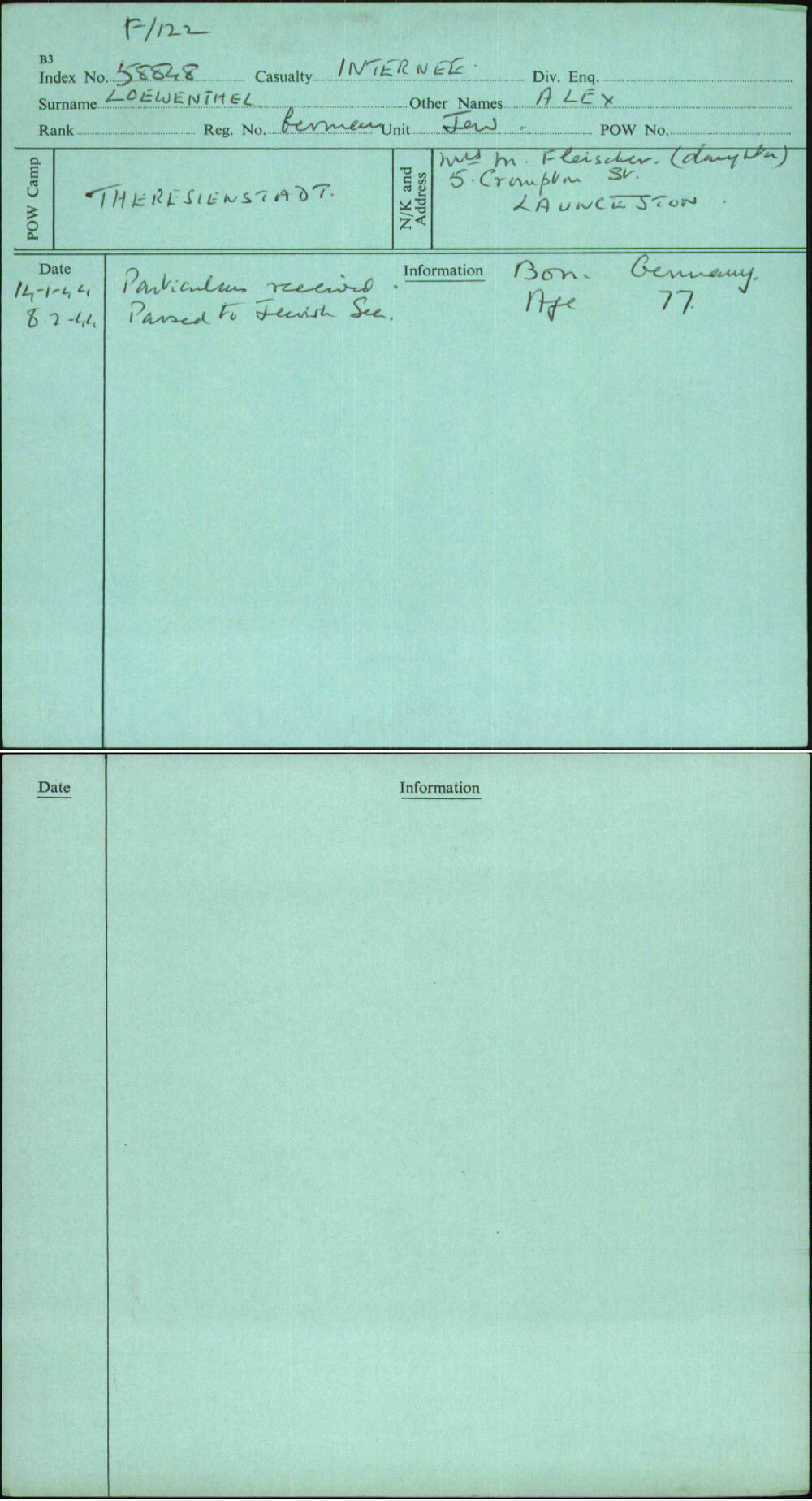 Loewenthel, Alex, German