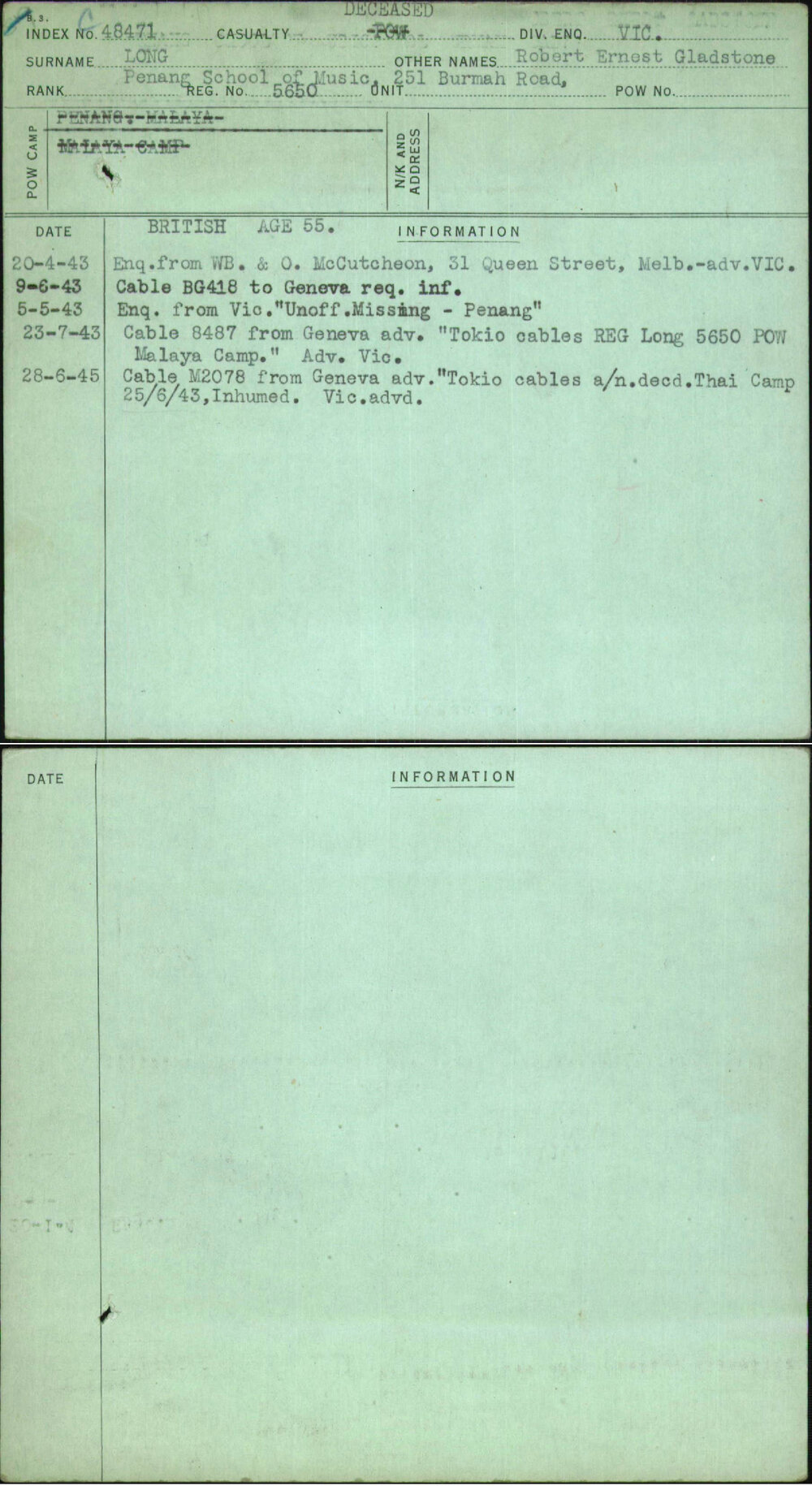 Long, Robert Ernest Gladstone, 5650