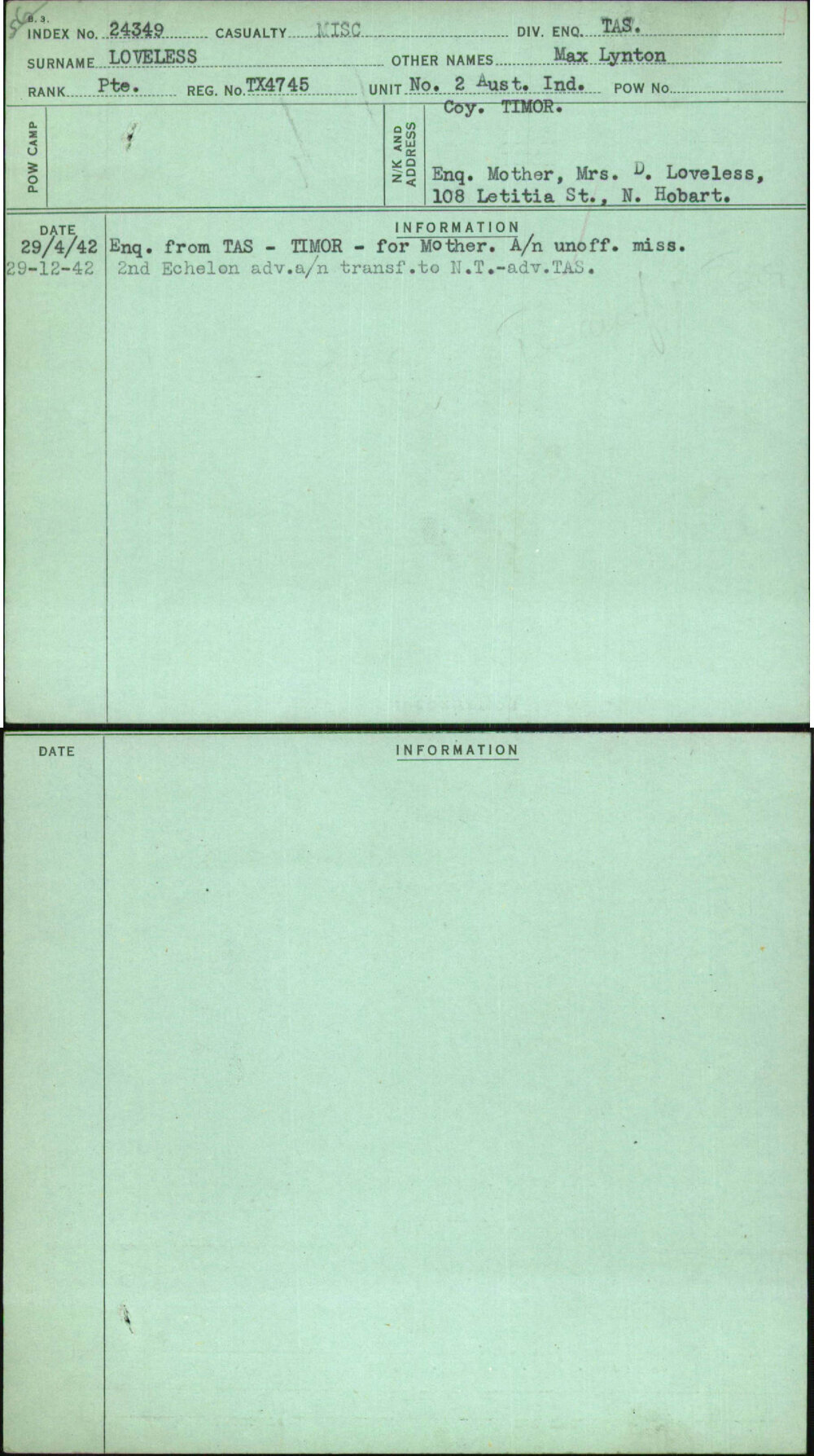 Loveless, Max Lynton, TX4745