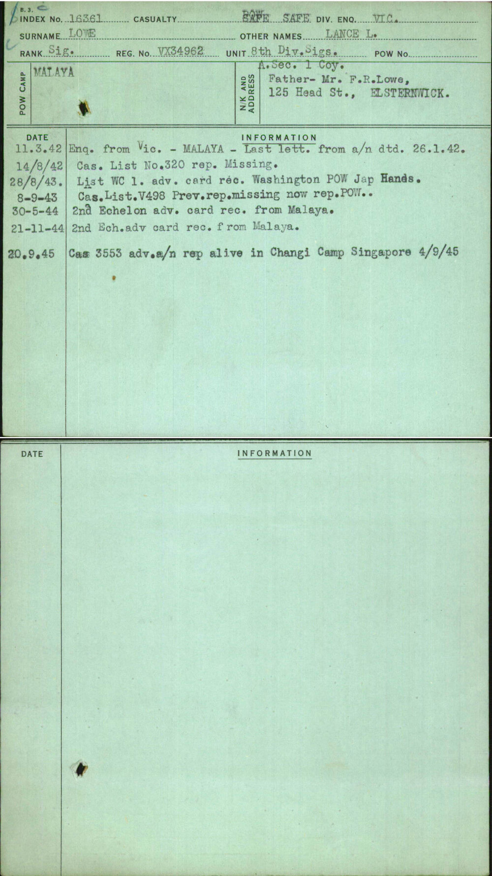 Lowe, Lance L, VX34962