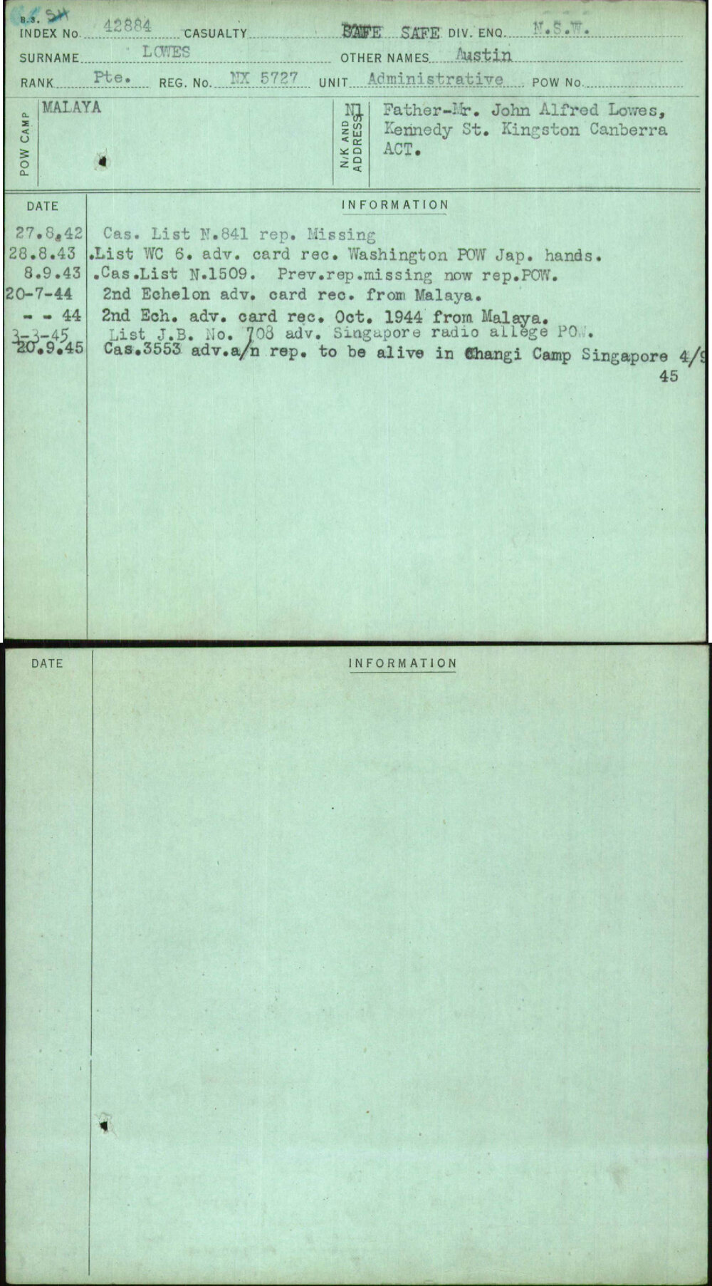 Lowes, Austin, NX5727