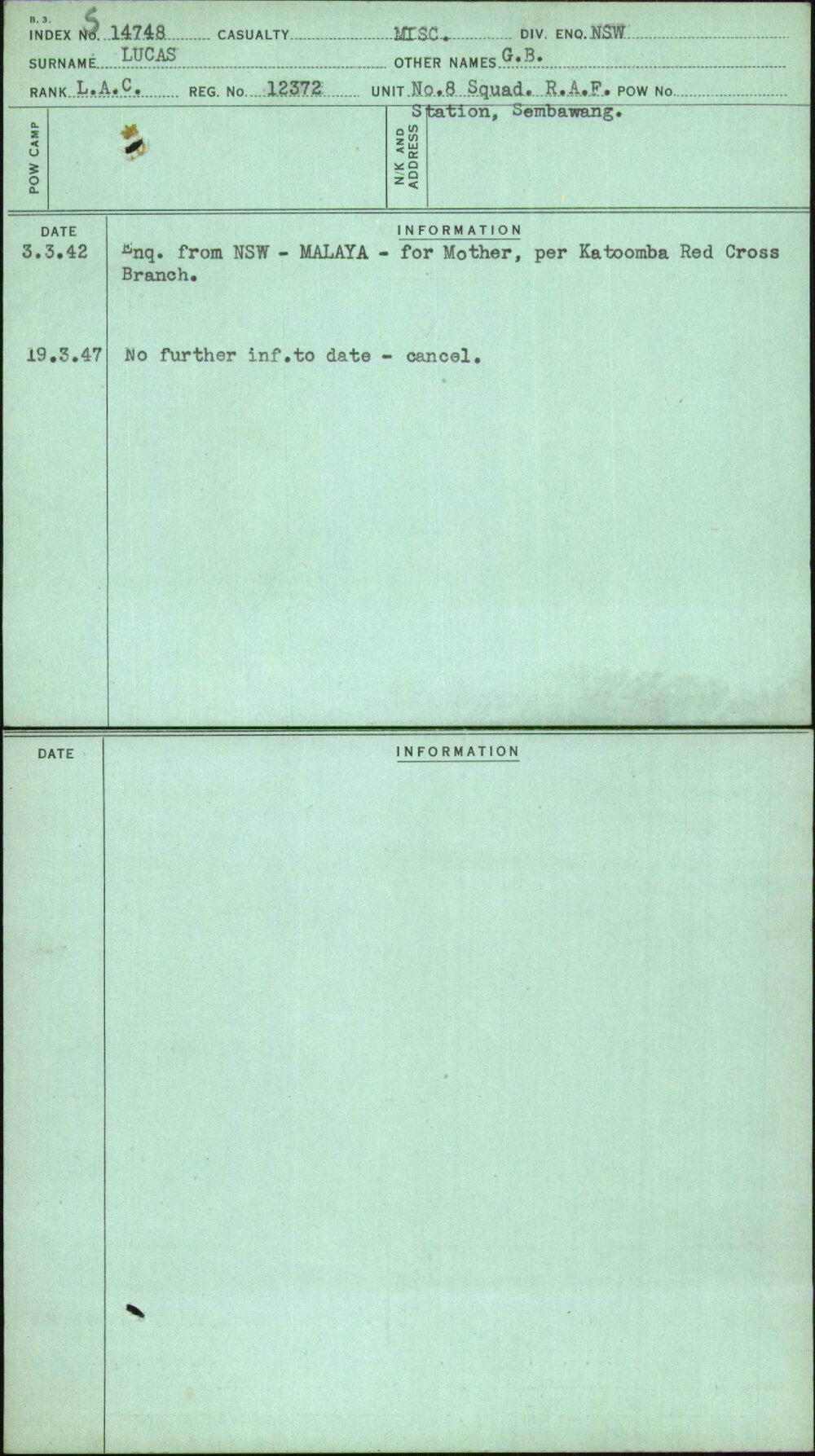 Lucas, G B, 12372