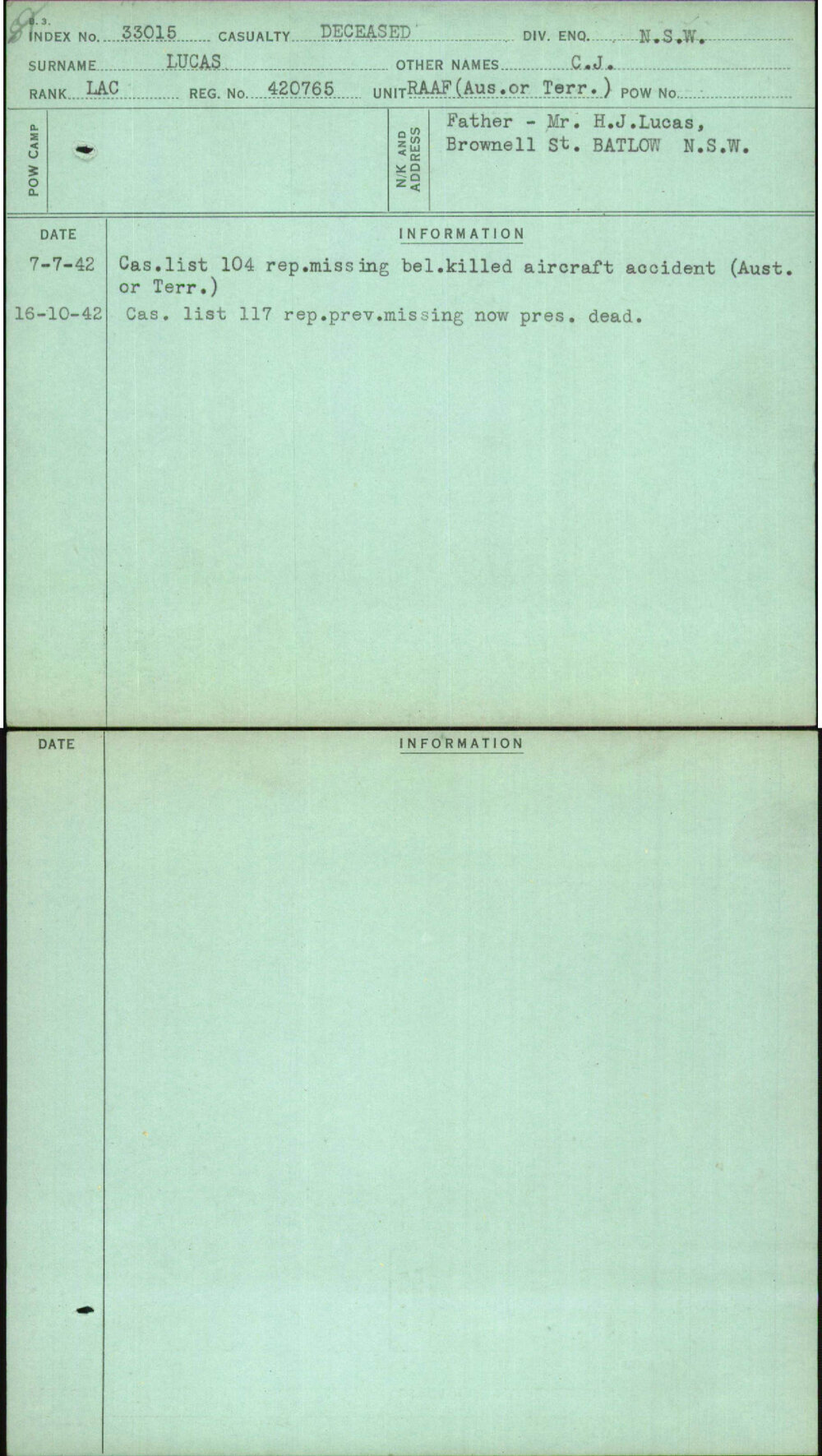 Lucas, C J, 420765