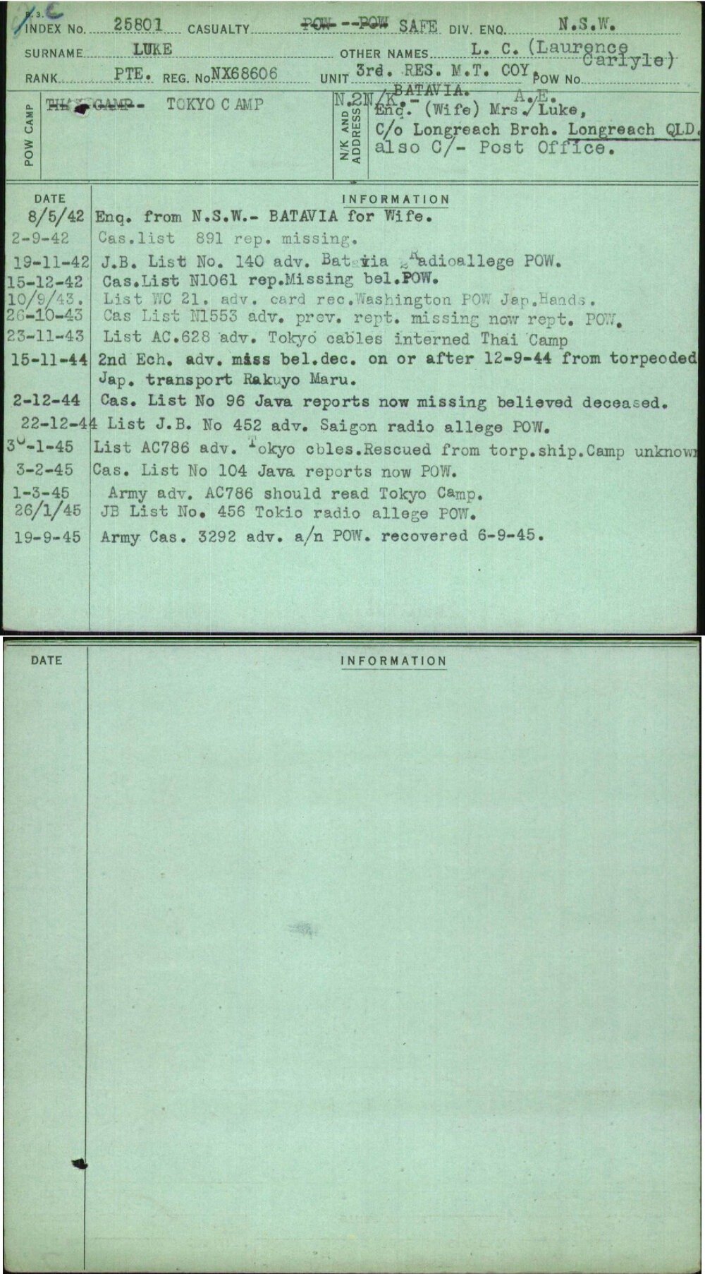 Luke, L C (Laurence Carlyle), NX68606