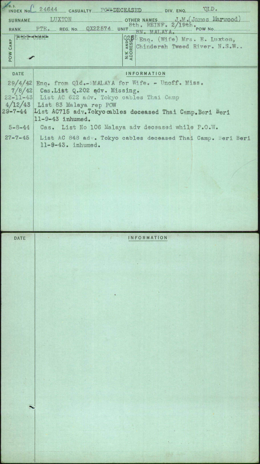 Luxton, J M (James Marwood), QX22574