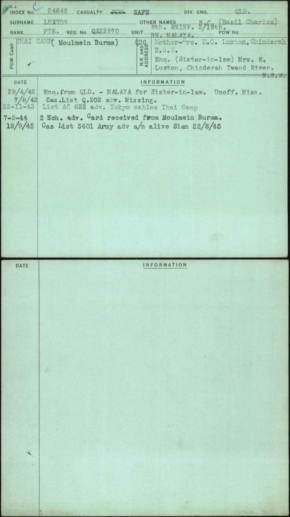 Luxton, B C (Basil Charles), QX22570