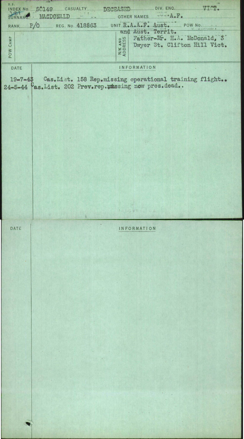 Macdonald, A F, 418863