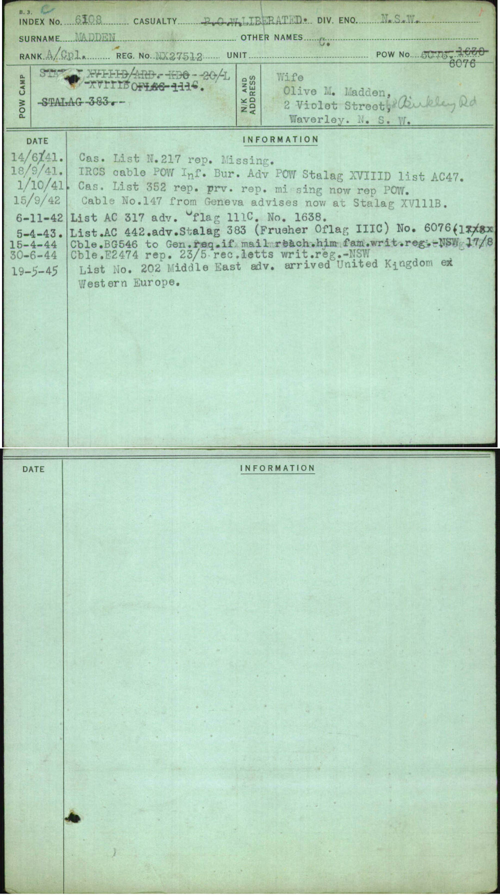 Madden, C, NX27512