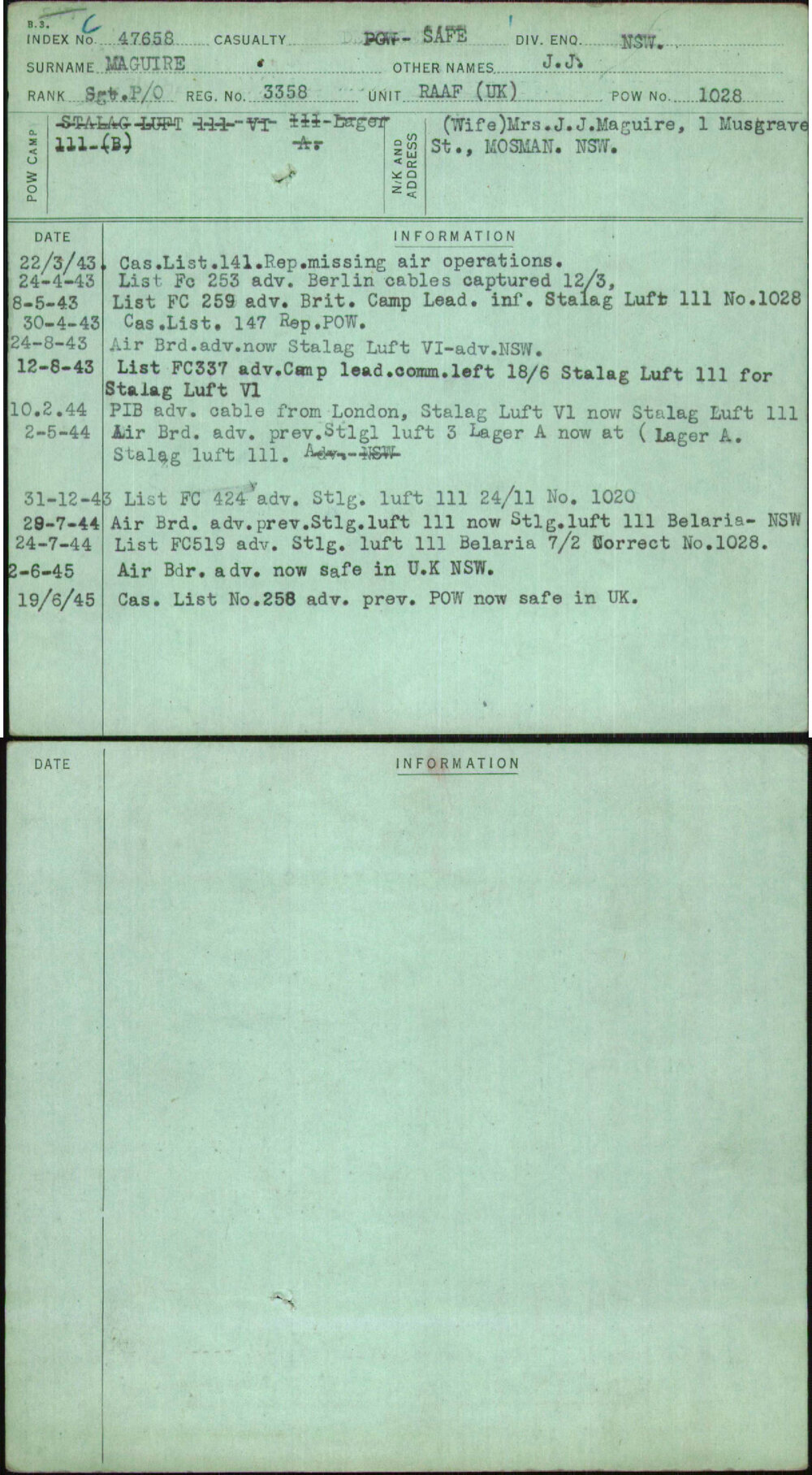 Maguire, J J, 3358