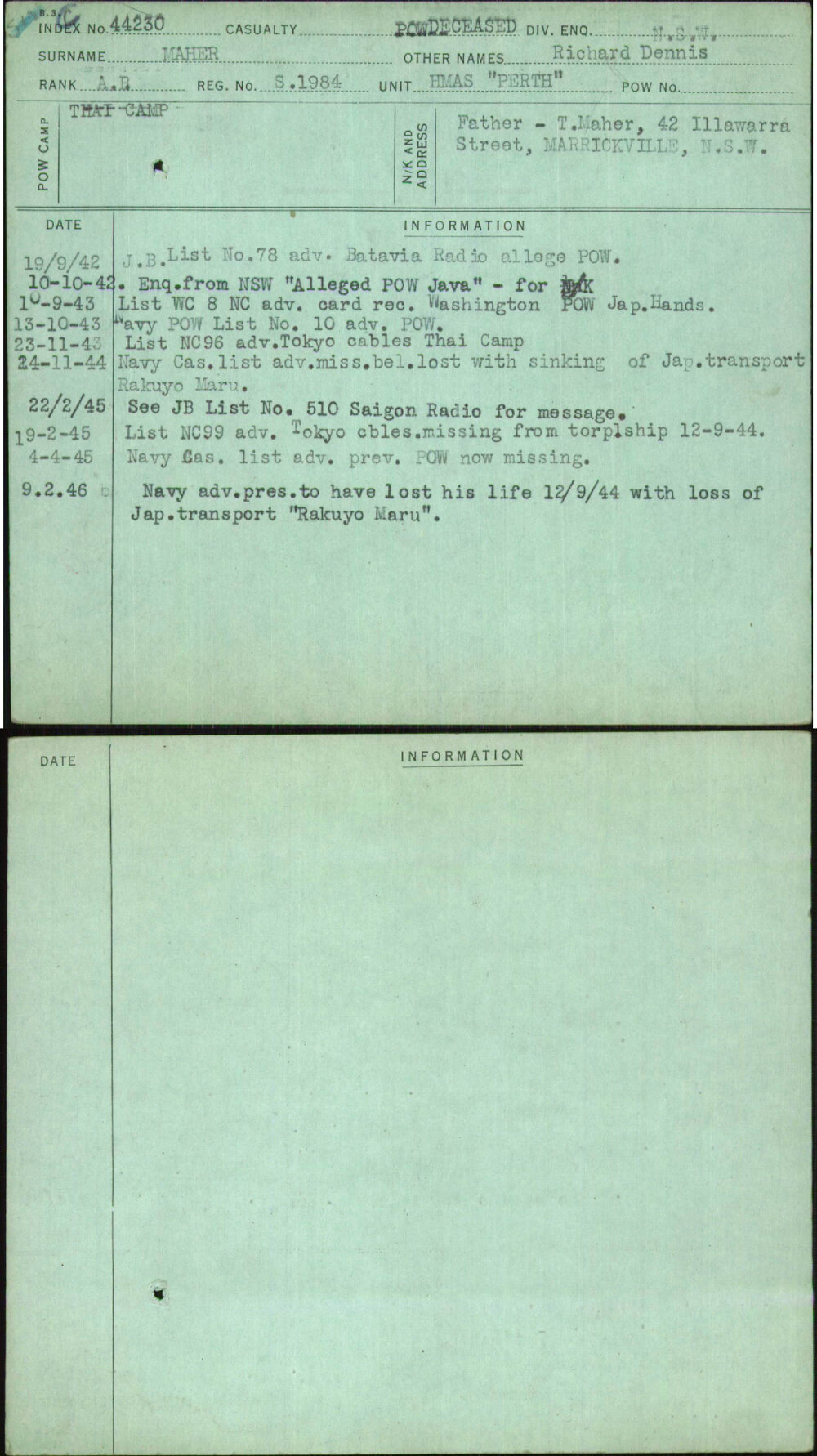 Maher, Richard Dennis, S1984