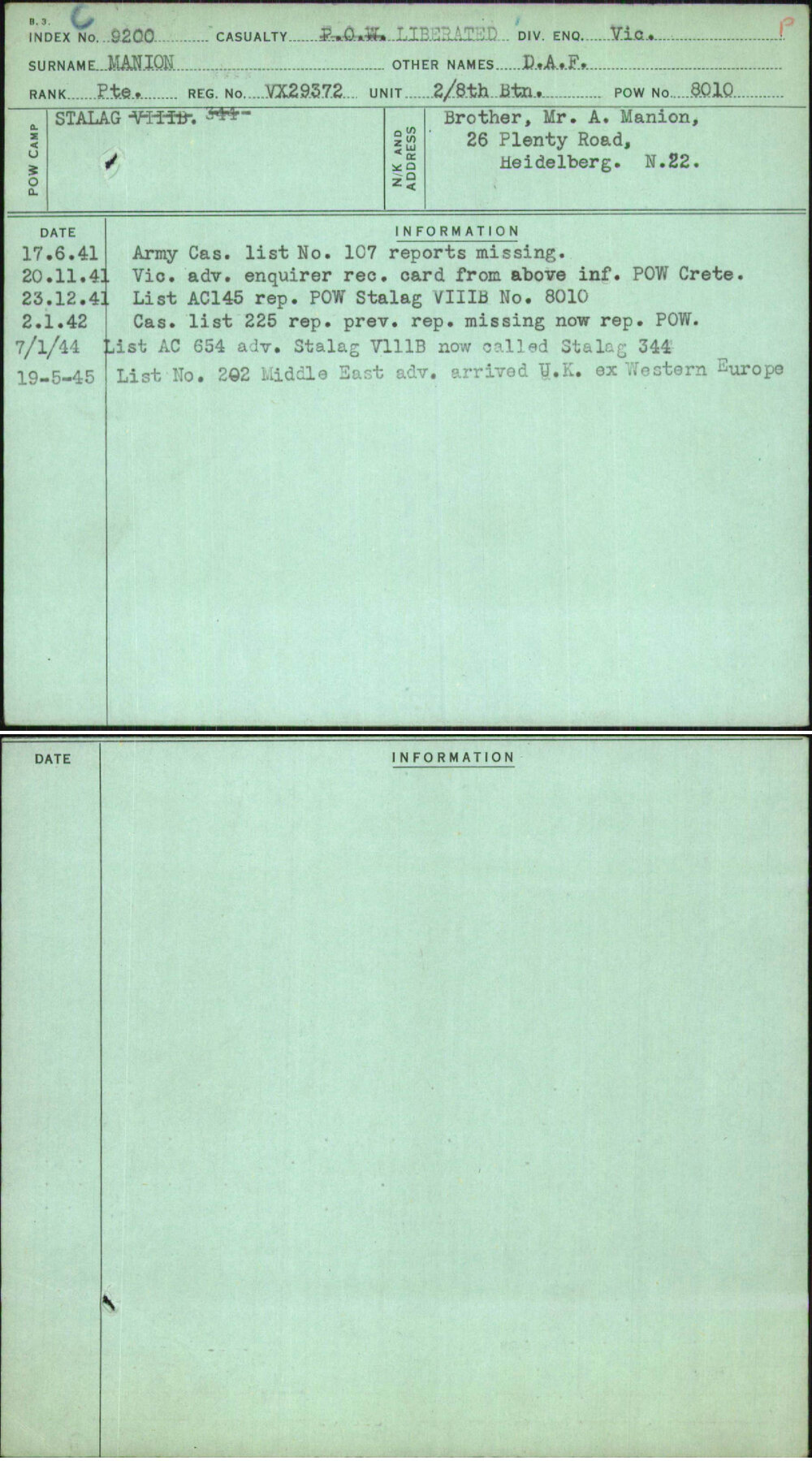 Manion, D A F, VX29372