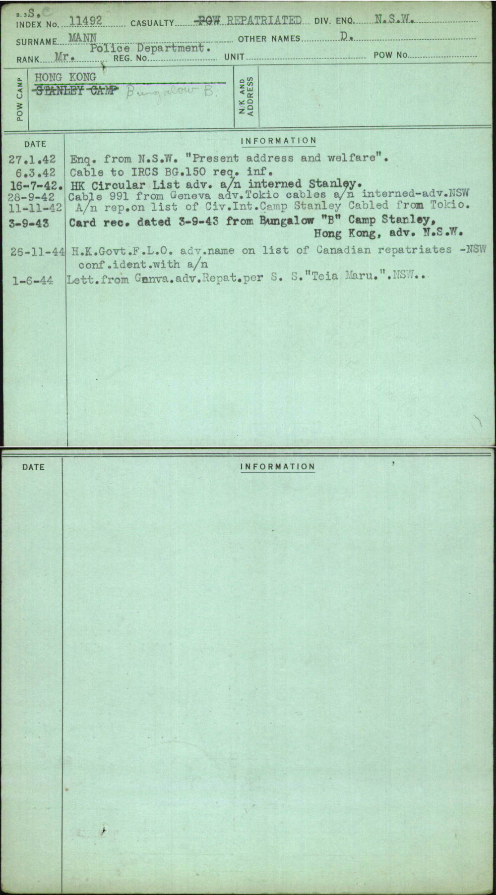 Mann, D, Police Department