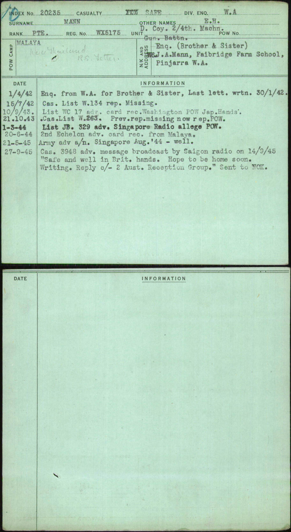 Mann, E H, WX5175