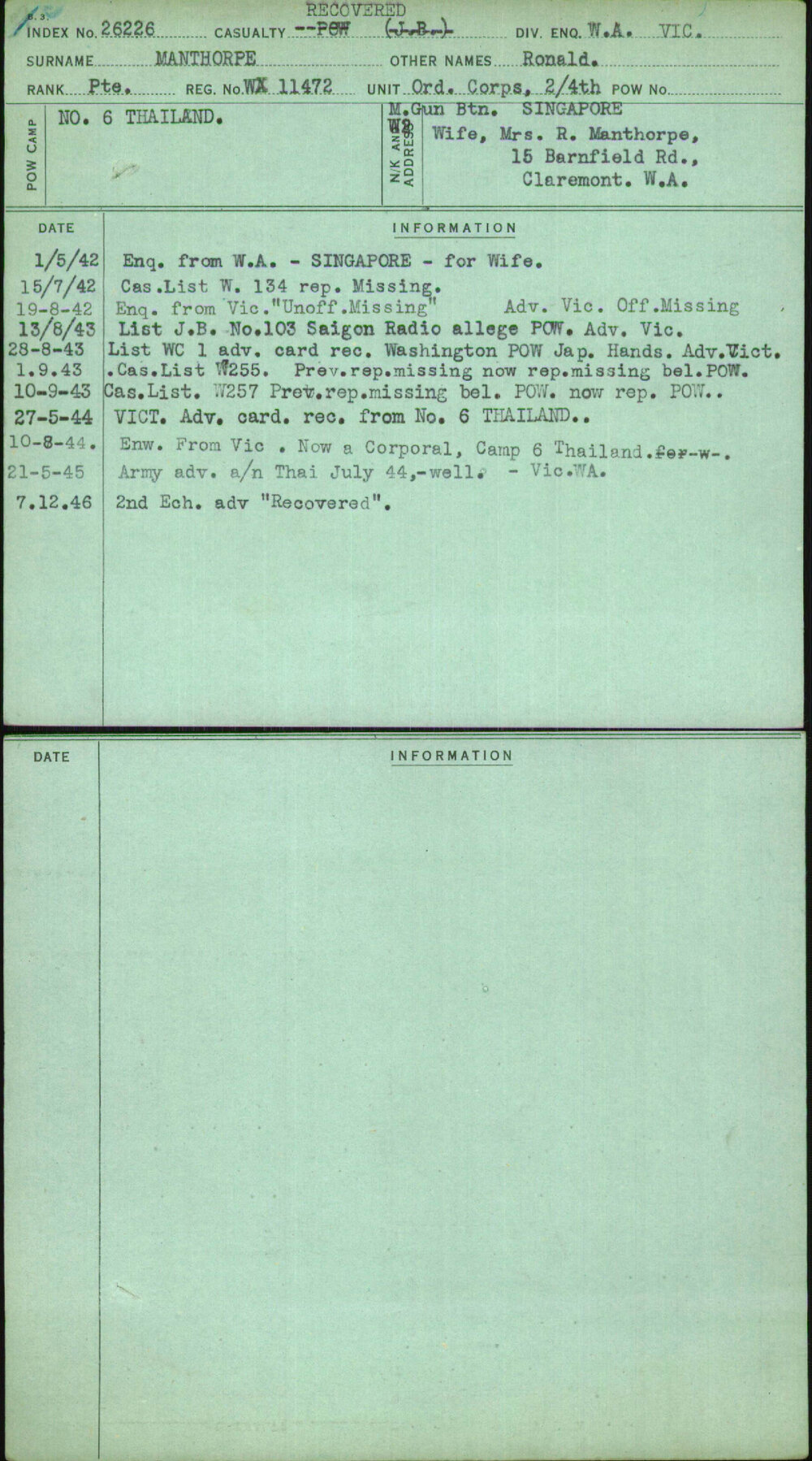 Manthorpe, Ronald, WX11472