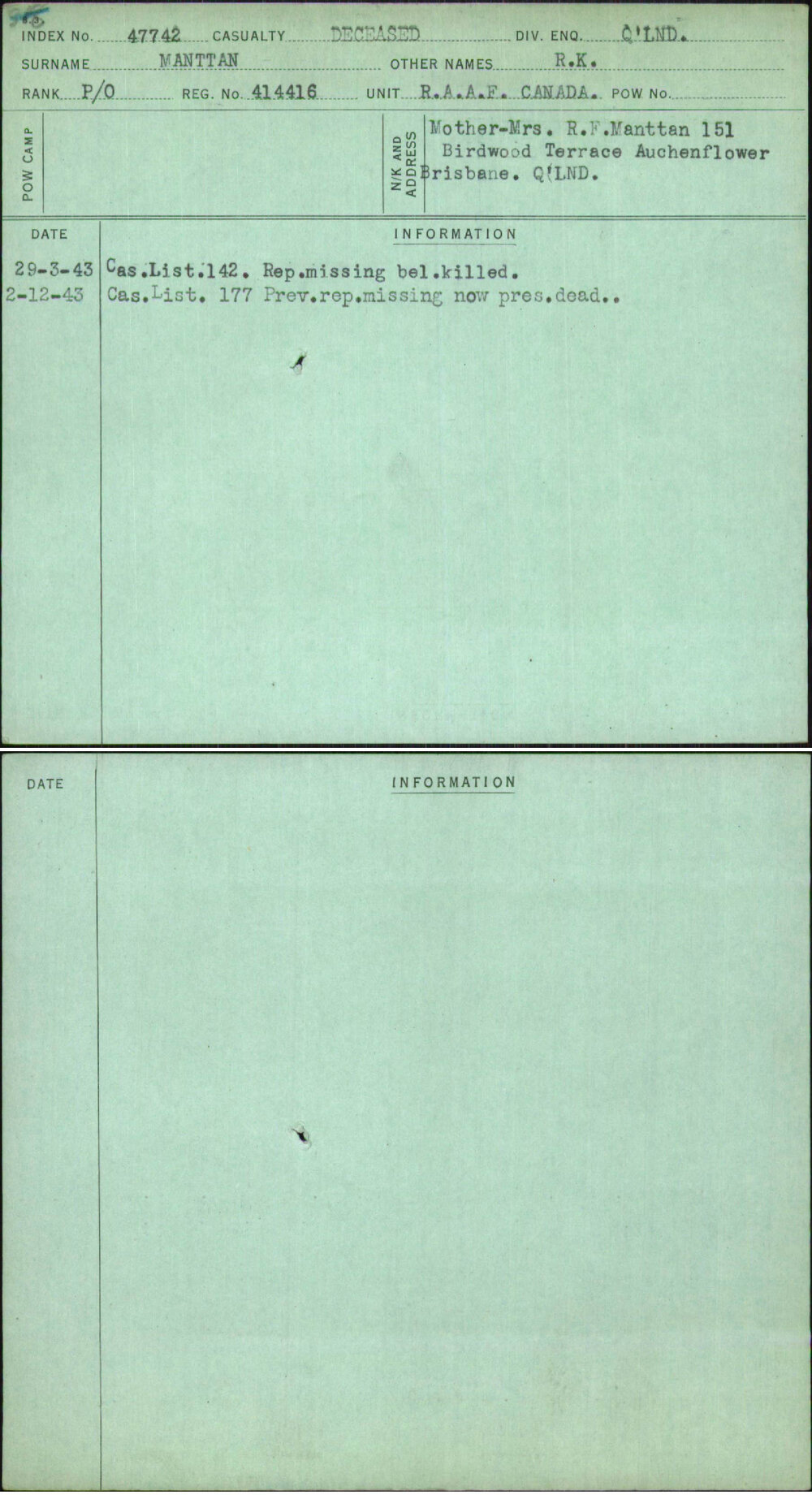 Manttan, R K, 414416