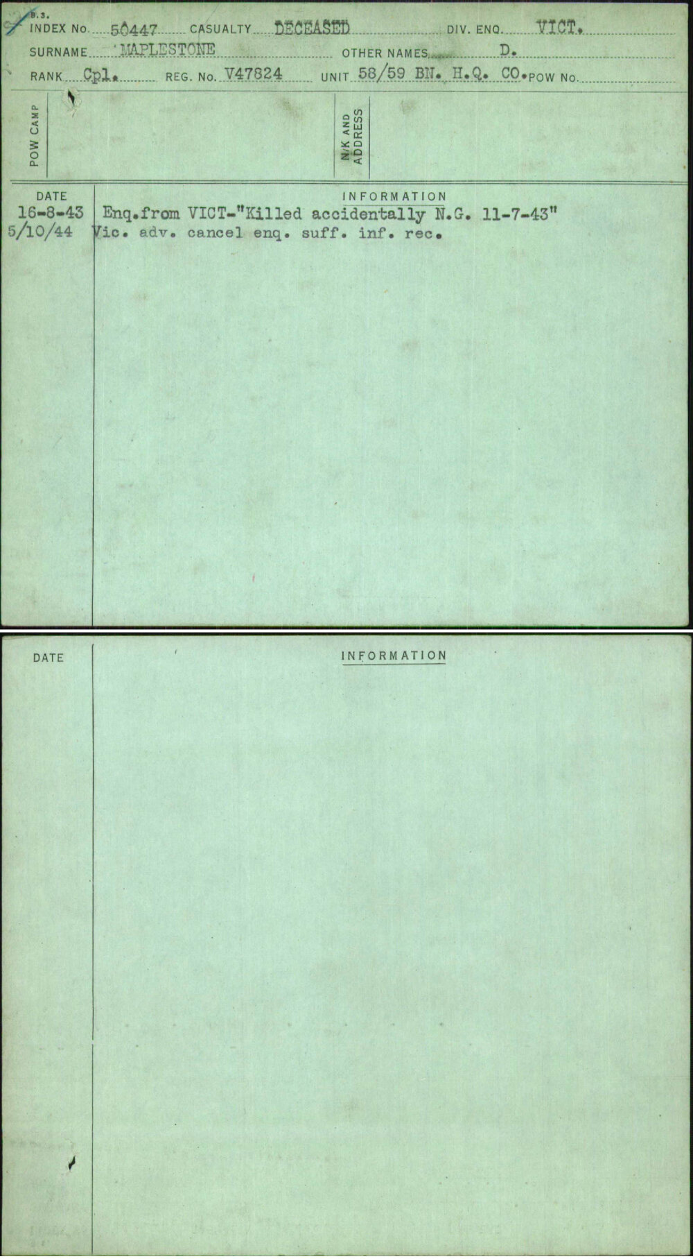 Maplestone, D, V47824