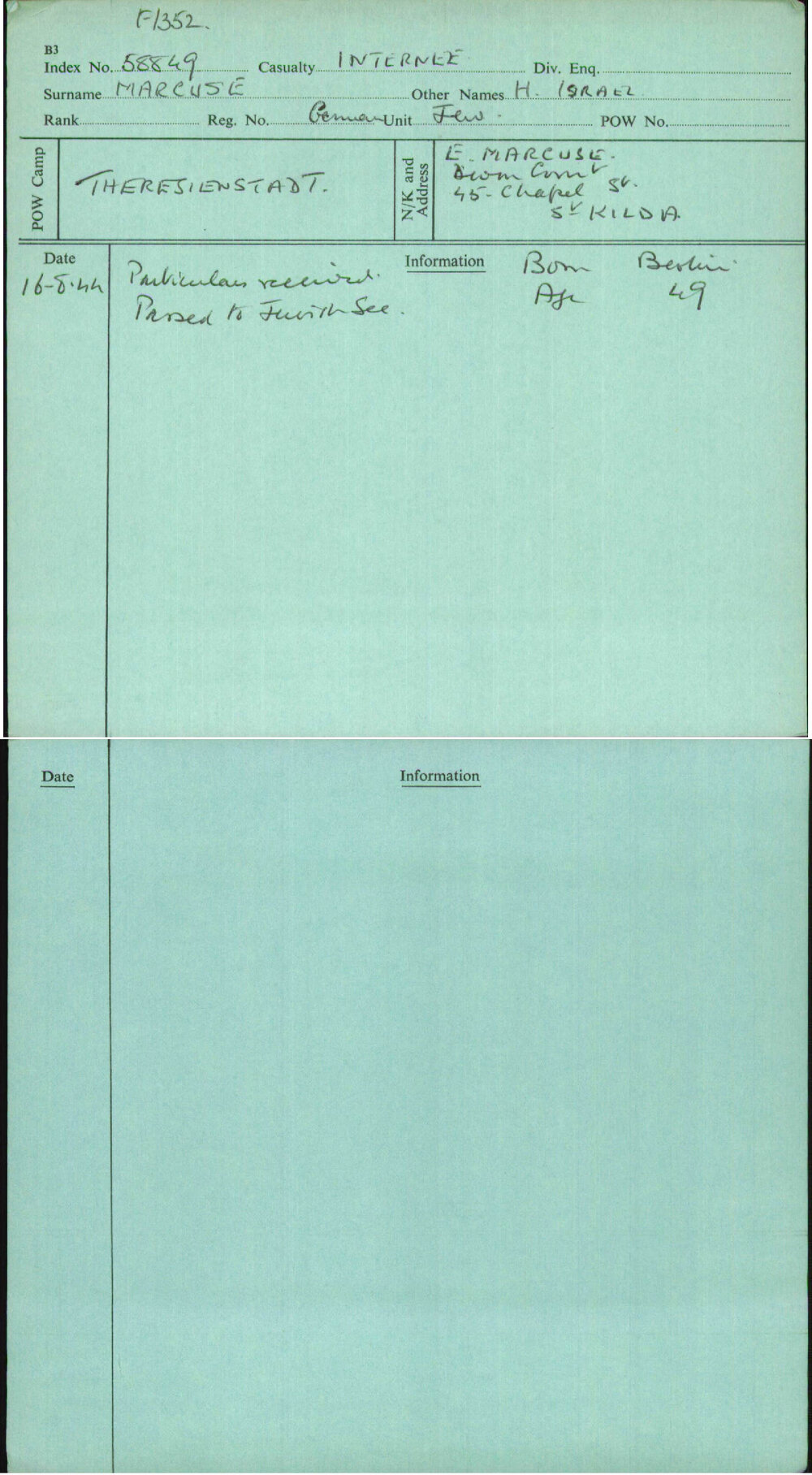 Marcuse, H Israel, German