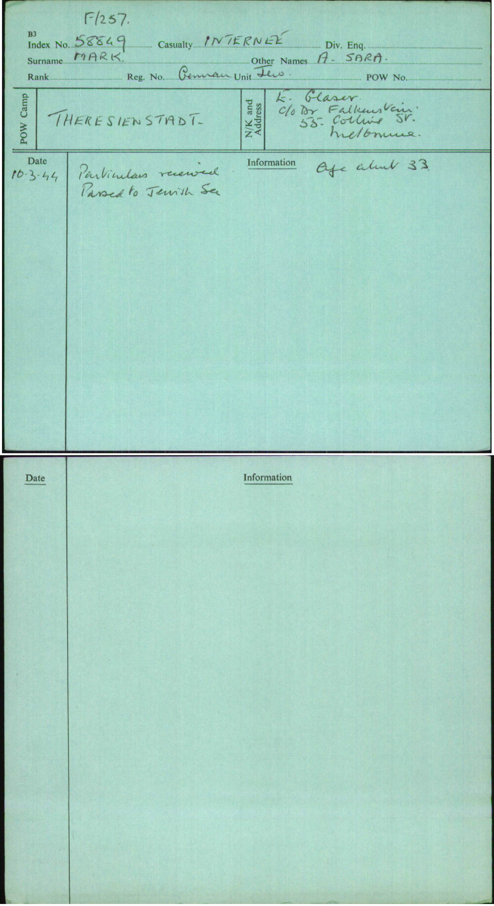 Mark, A Sara, German