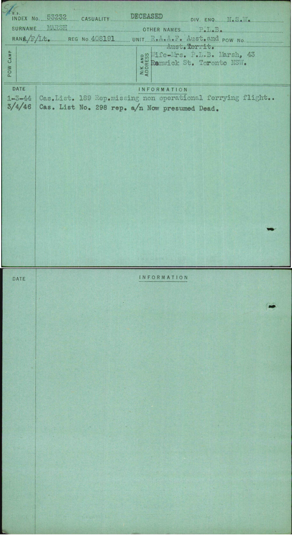 Marsh, P L B, 408191