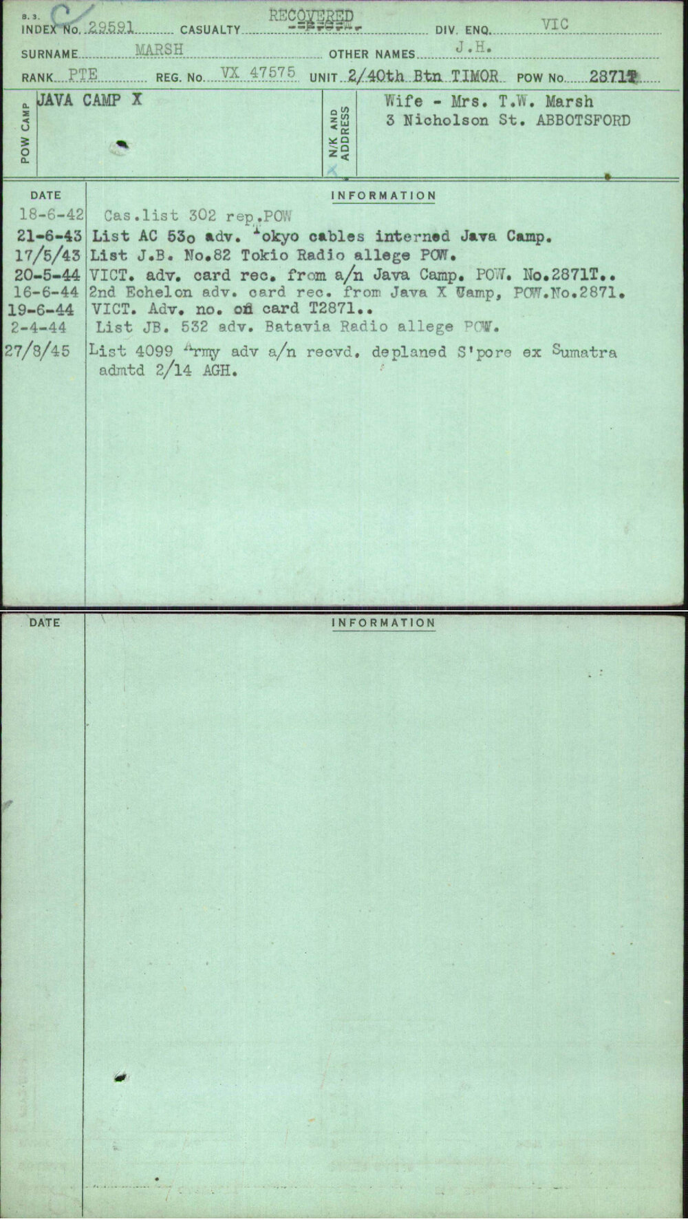 Marsh, J H, VX47575