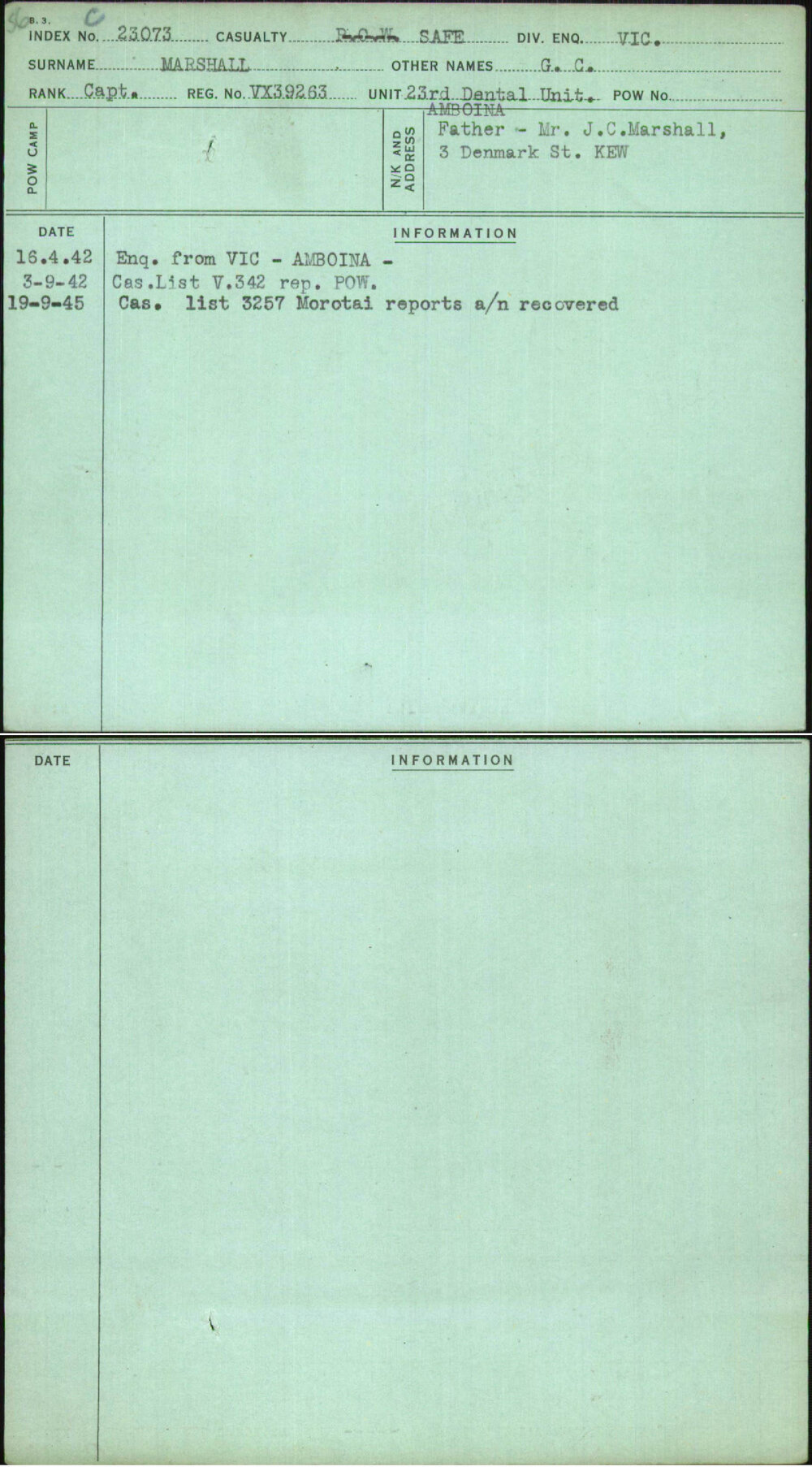 Marshall, G C, VX39263