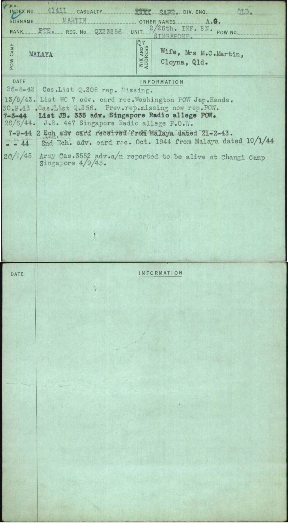 Martin, A G, QX23256