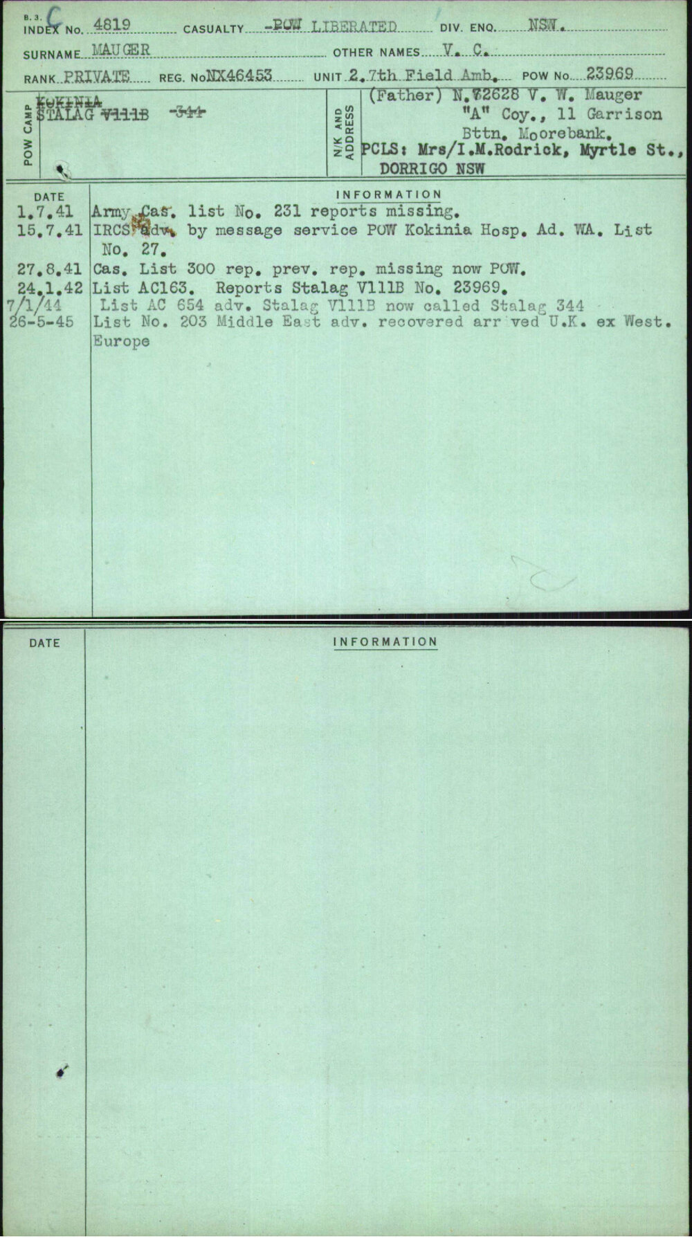 Mauger, V C, NX46453