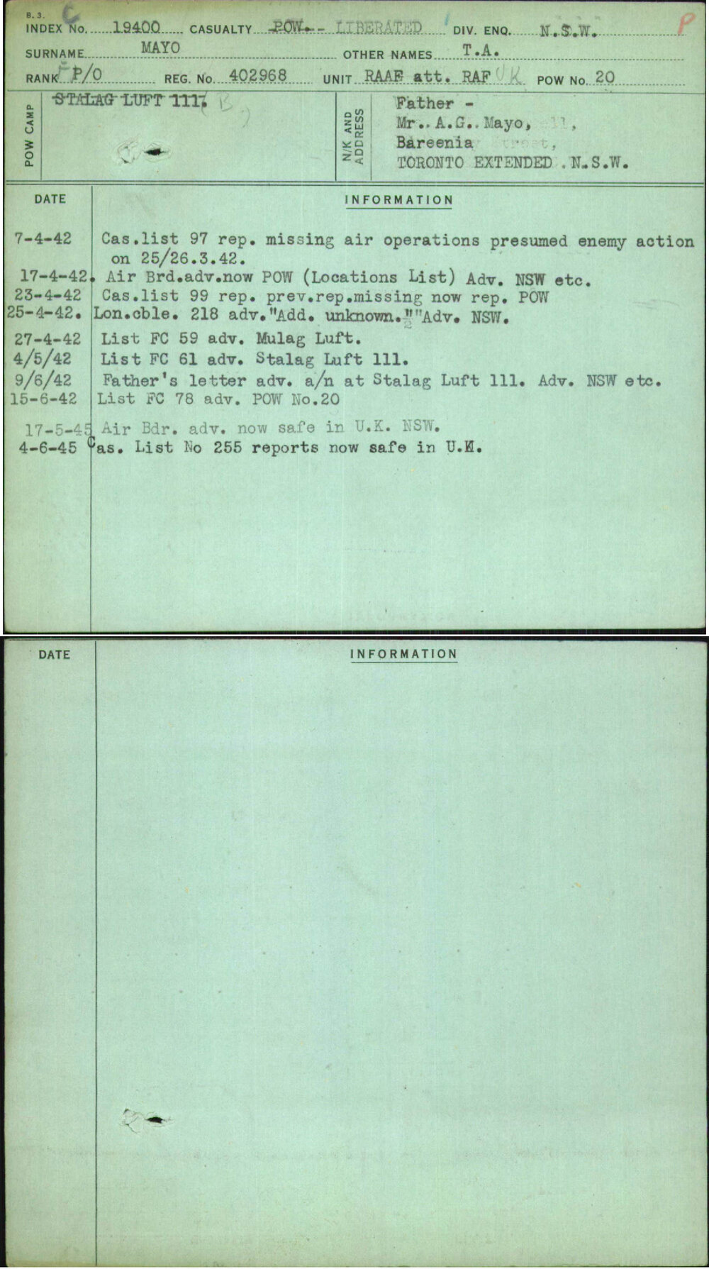 Mayo, T A, 402968