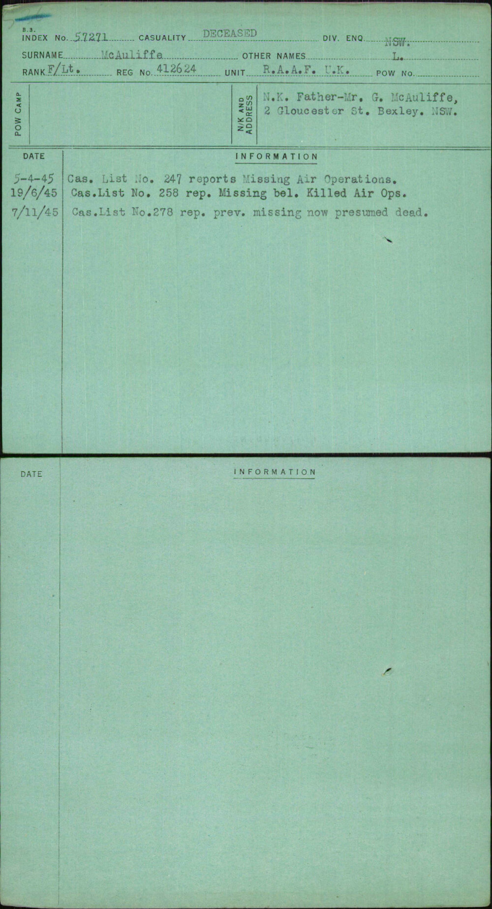 Mcauliffe, L, 412624