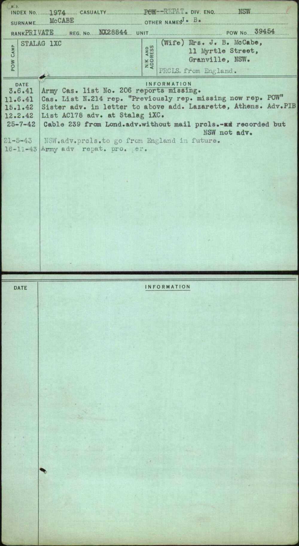 Mccabe, J B, NX28844