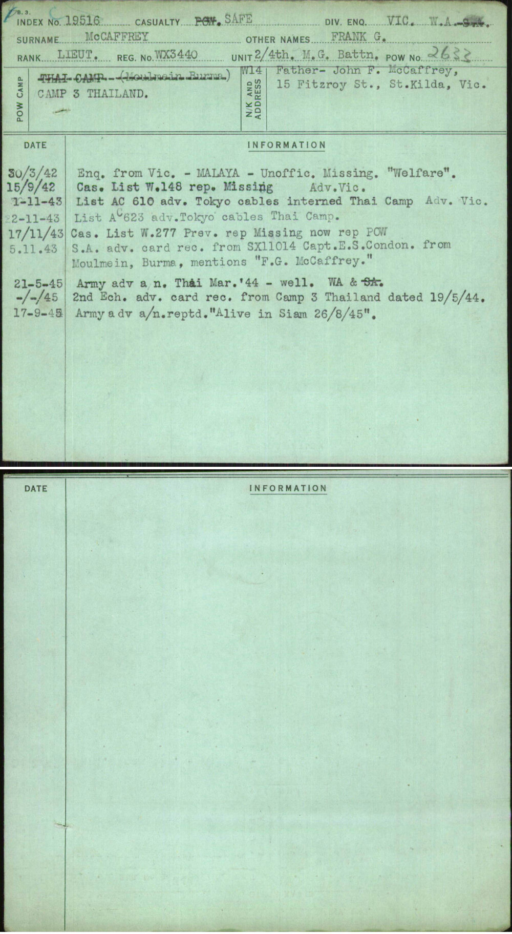 Mccaffrey, Frank G, WX3440