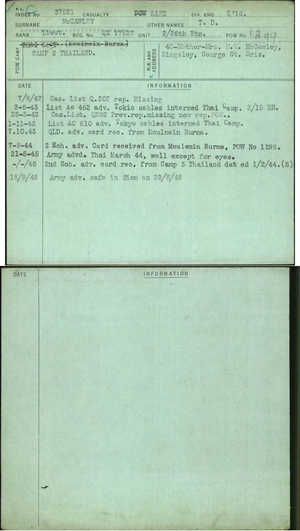 Mccawley, T D, QX17527