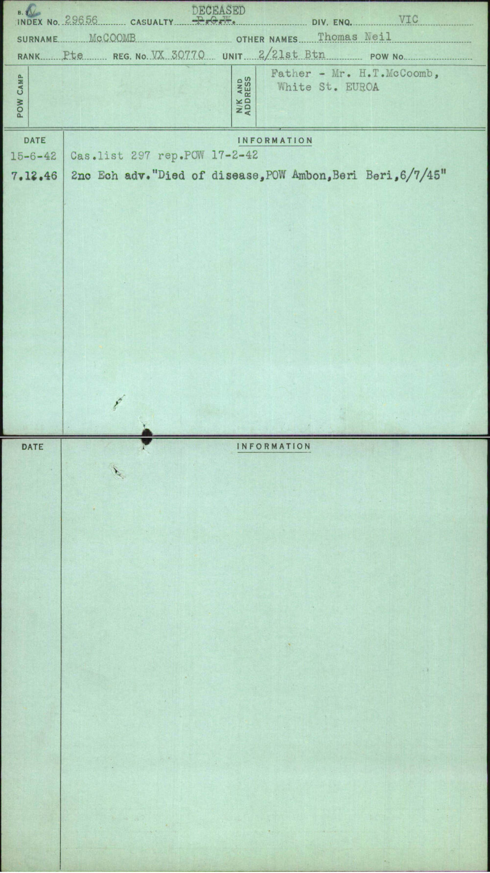 Mccoomb, Thomas Neil, VX30770