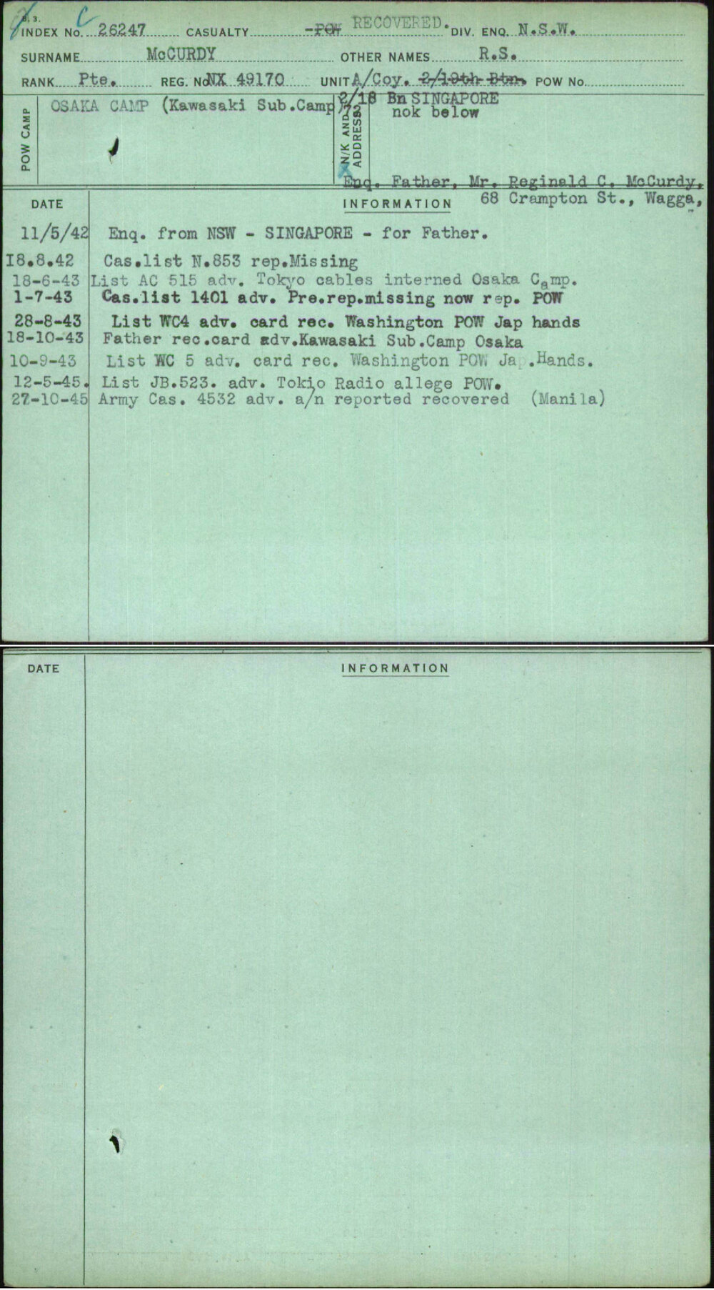 Mccurdy, R S, NX49170