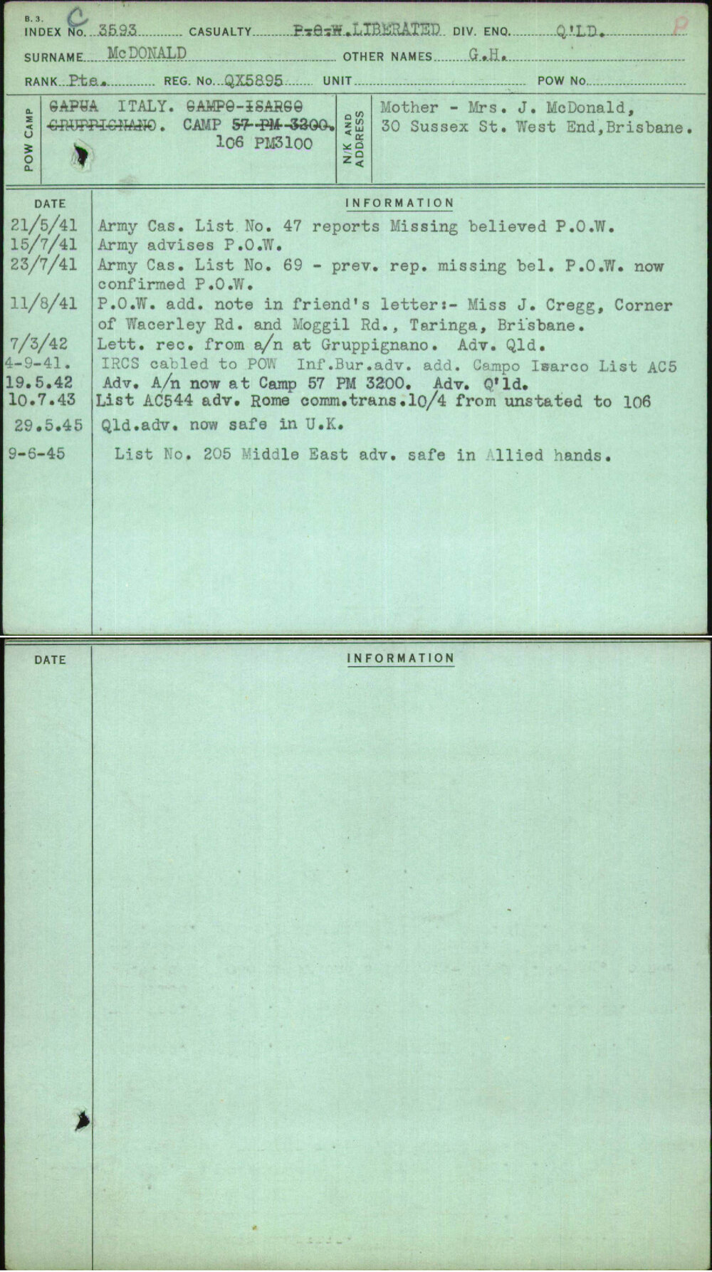 Mcdonald, G H, QX5895