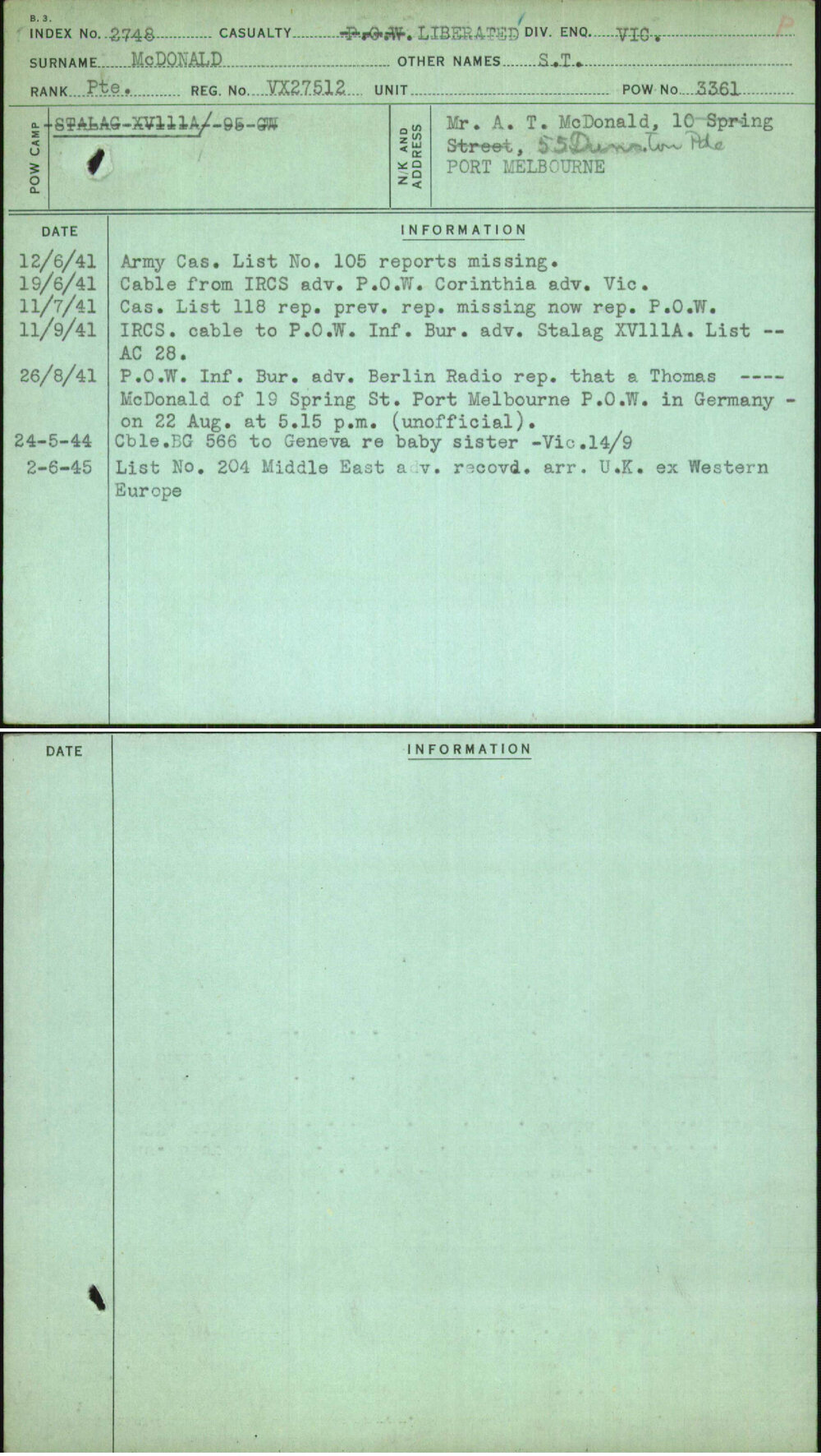 Mcdonald, S T, VX27512
