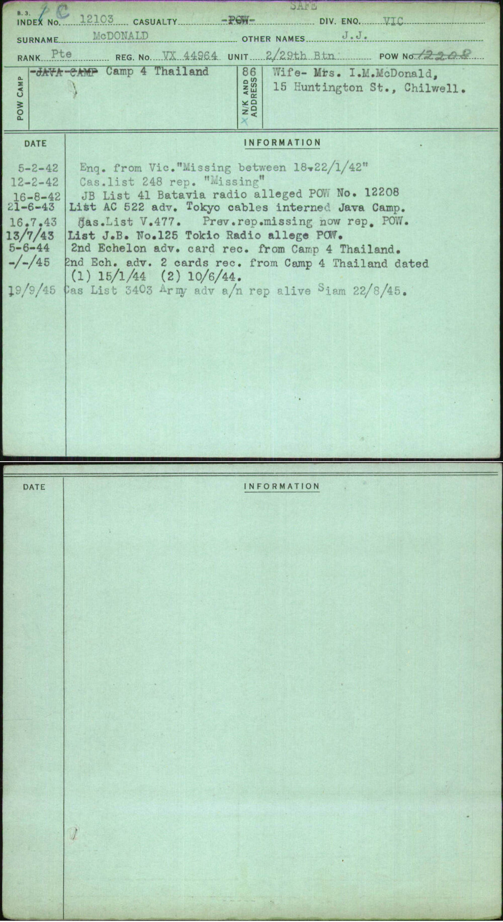 Mcdonald, J J, VX44964