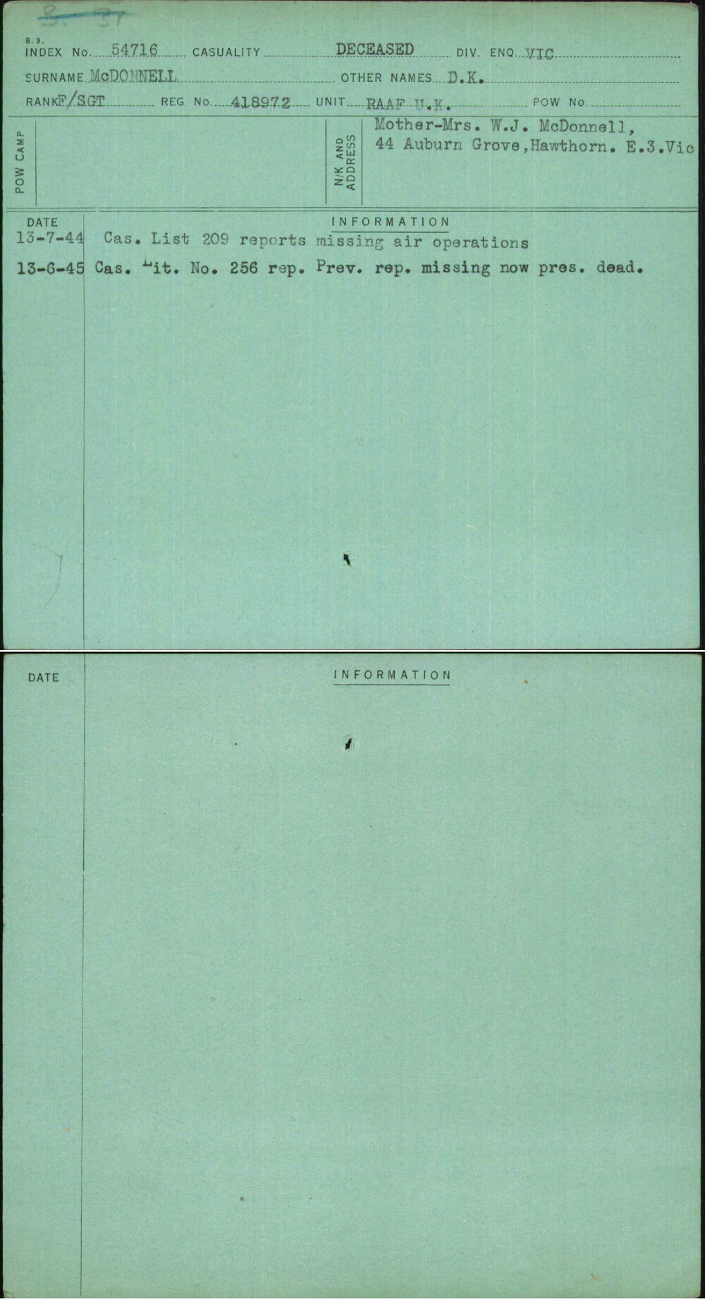 Mcdonnell, D K, 418972