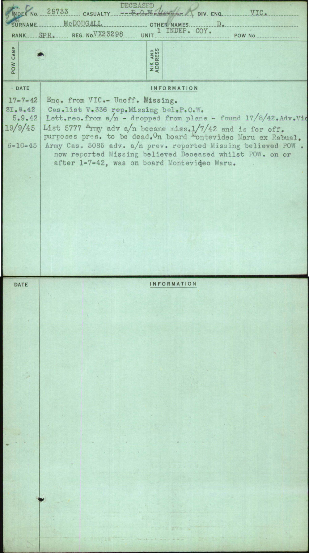 Mcdougall, D, VX23298