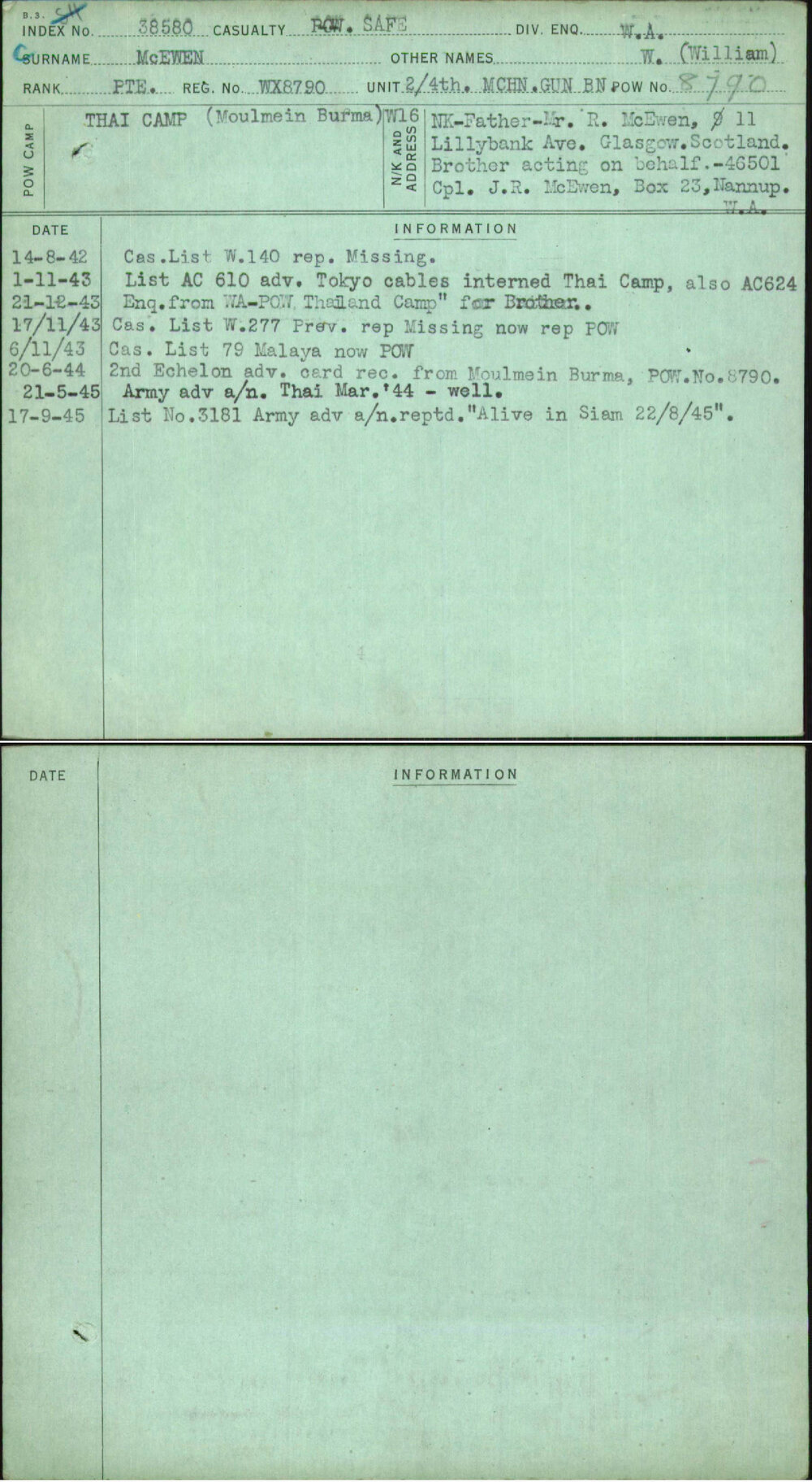 Mcewen, W (William), WX8790