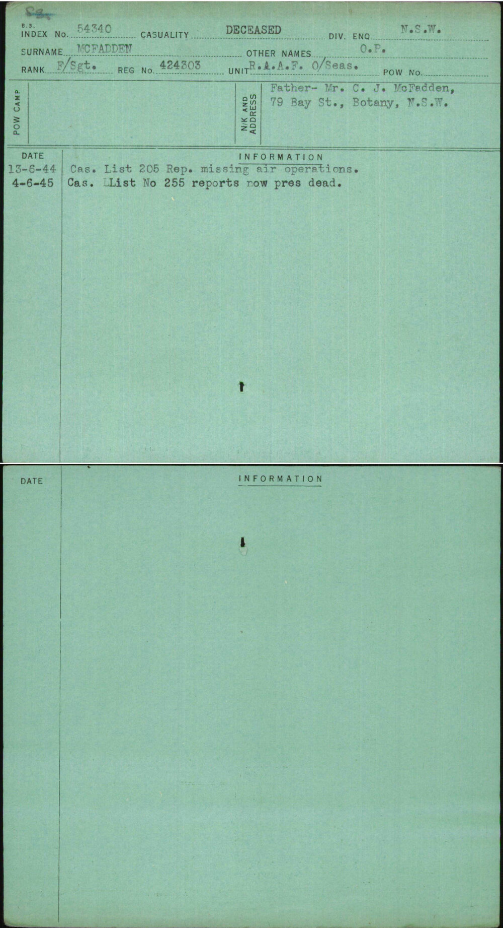 Mcfadden, O P, 424303