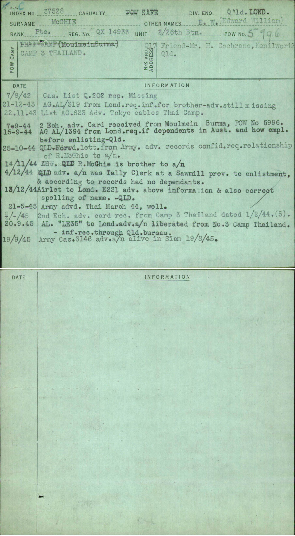 Mcghie, E W (Edward William), QX14933