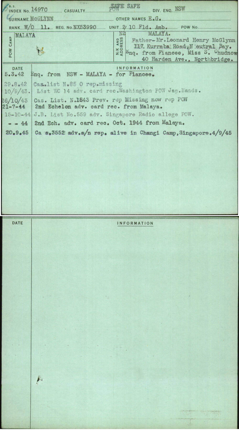 Mcglynn, E G, NX53990